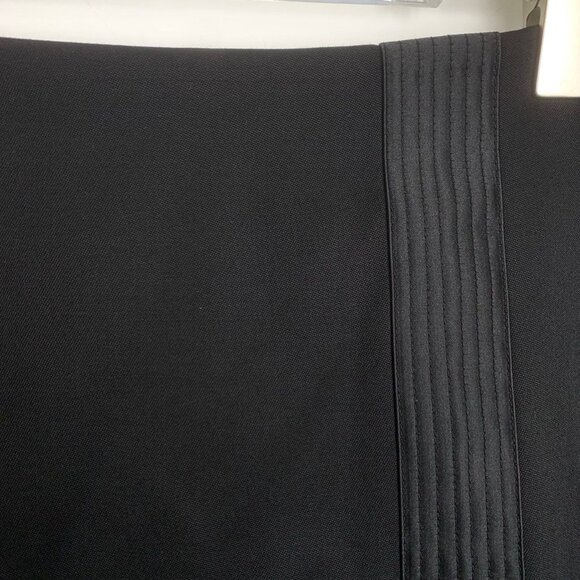 Versace Black Wrap Mini Skirt W/ Gold Clasp Design Size 38 Ribbed Detailing Clas - Picture 4 of 6